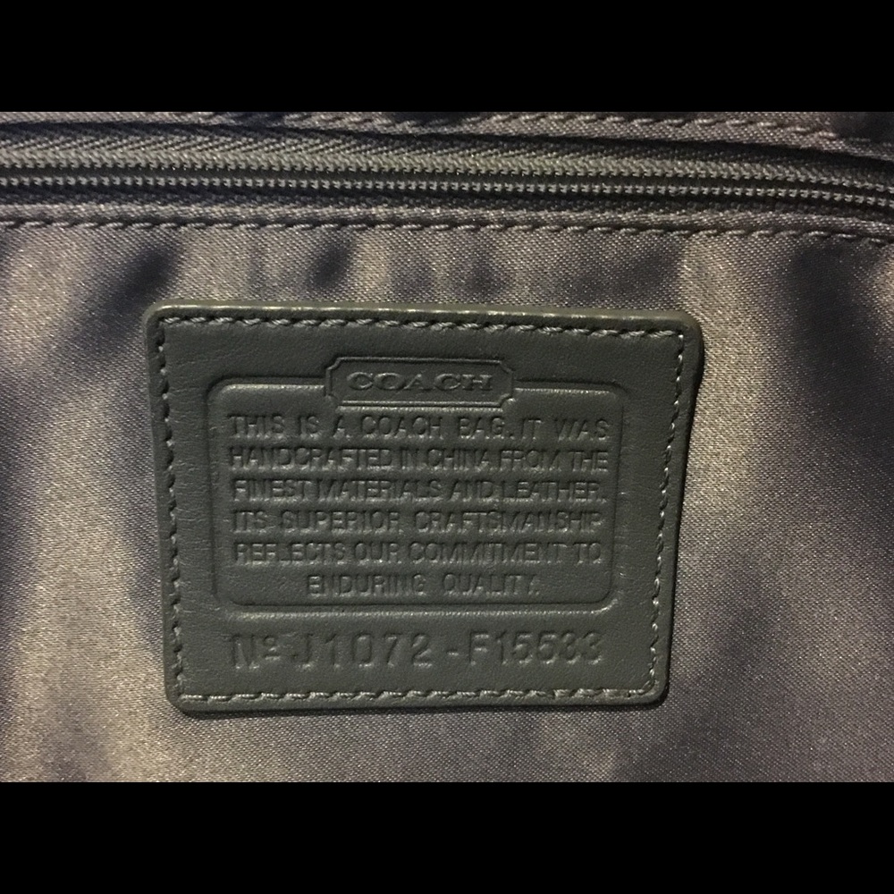 Coach Grey Penelope Signature Purse/Tote - Picture 4 of 7